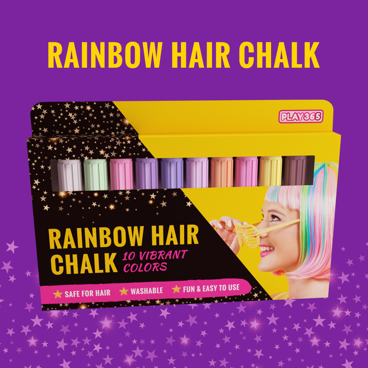 Rainbow Hair Chalk – Play365 Toys